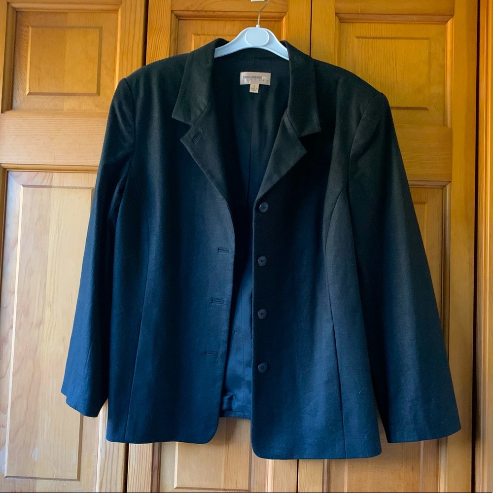 Linen blend suit jacket
